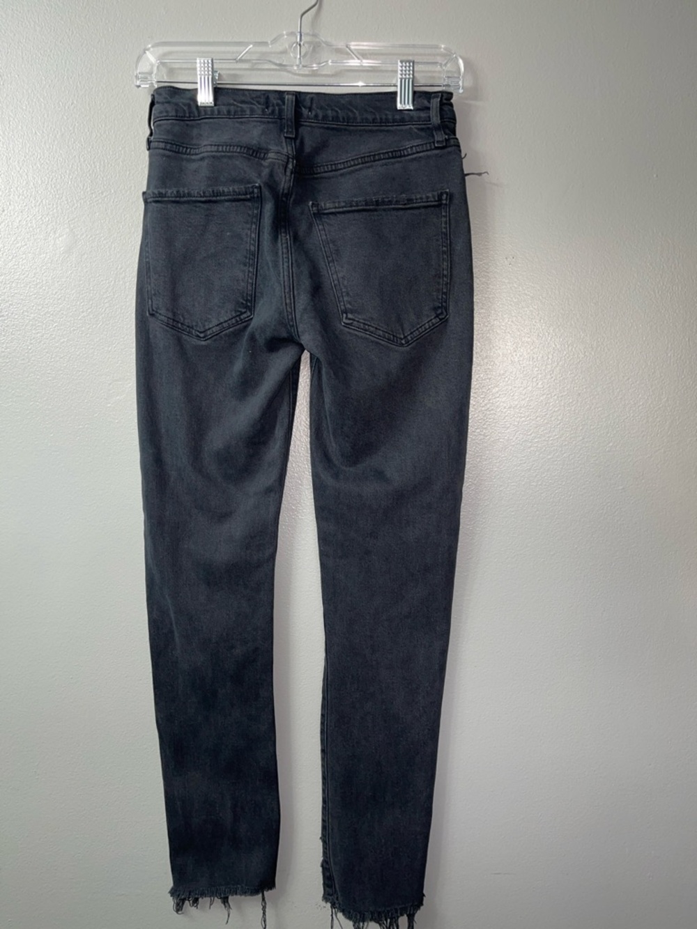 Agolde Toni raw hem washed black jeans 25 - Picture 7 of 8